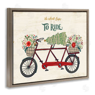 Zirkus Design | Oh What Fun Christmas Sentiments Red Tandem Bicycle