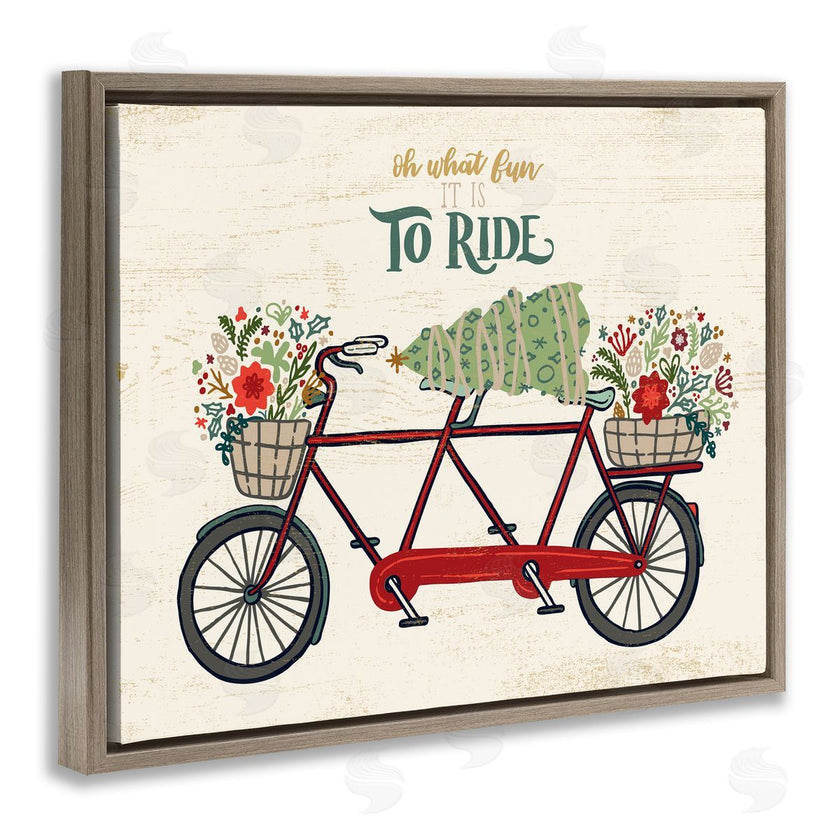 Zirkus Design | Oh What Fun Christmas Sentiments Red Tandem Bicycle