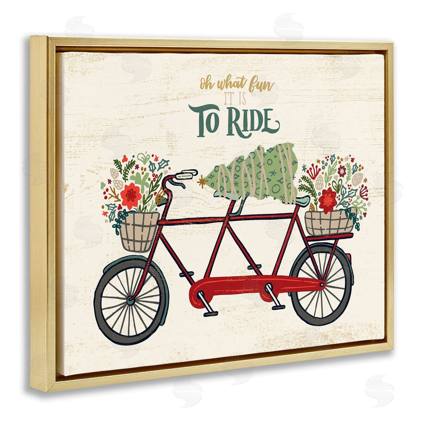 Zirkus Design | Oh What Fun Christmas Sentiments Red Tandem Bicycle