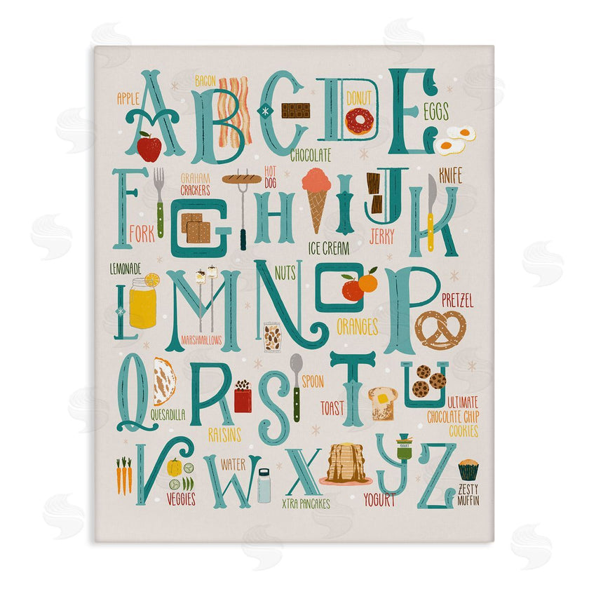 Zirkus Design | Alphabet of Foods Vintage Kitchen Letter Chart