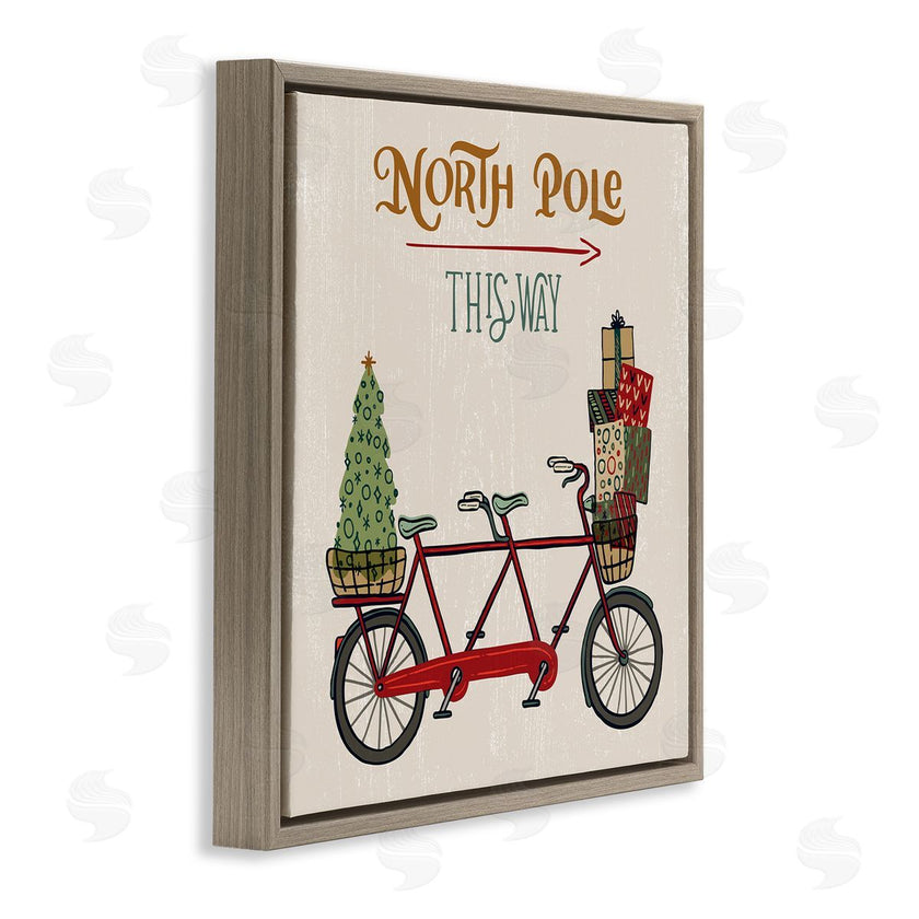 Zirkus Design | North Pole Directional Red Christmas Tandem Bicycle