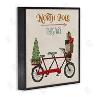 Zirkus Design | North Pole Directional Red Christmas Tandem Bicycle