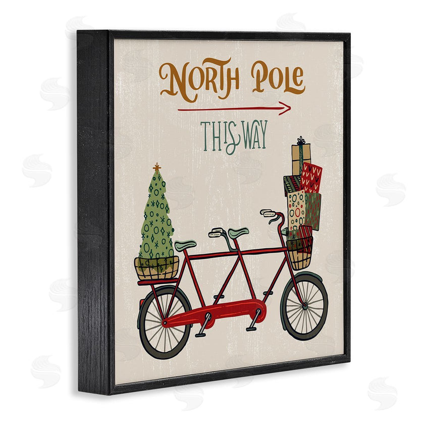 Zirkus Design | North Pole Directional Red Christmas Tandem Bicycle