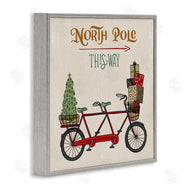 Zirkus Design | North Pole Directional Red Christmas Tandem Bicycle