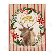 Zirkus Design | Seasons Greetings Holiday Wreath Soft Reindeer Portrait