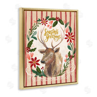 Zirkus Design | Seasons Greetings Holiday Wreath Soft Reindeer Portrait