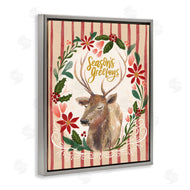 Zirkus Design | Seasons Greetings Holiday Wreath Soft Reindeer Portrait