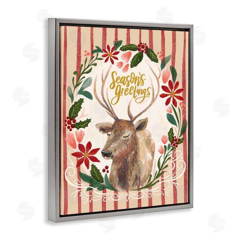 Zirkus Design | Seasons Greetings Holiday Wreath Soft Reindeer Portrait
