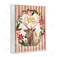 Zirkus Design | Seasons Greetings Holiday Wreath Soft Reindeer Portrait