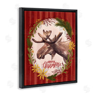 Zirkus Design | Merry Chris-Moose Holiday Wreath Rustic Animal Pun
