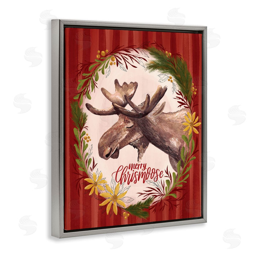 Zirkus Design | Merry Chris-Moose Holiday Wreath Rustic Animal Pun