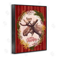 Zirkus Design | Merry Chris-Moose Holiday Wreath Rustic Animal Pun