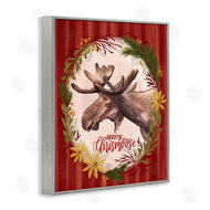 Zirkus Design | Merry Chris-Moose Holiday Wreath Rustic Animal Pun