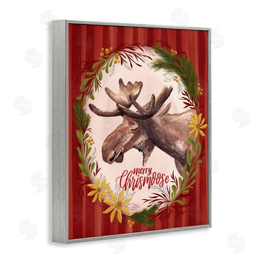 Zirkus Design | Merry Chris-Moose Holiday Wreath Rustic Animal Pun
