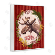 Zirkus Design | Merry Chris-Moose Holiday Wreath Rustic Animal Pun
