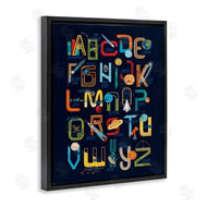 Zirkus Design | Retro Outer Space Alphabet Blueprint Letter Chart