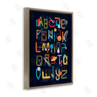 Zirkus Design | Retro Outer Space Alphabet Blueprint Letter Chart