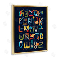 Zirkus Design | Retro Outer Space Alphabet Blueprint Letter Chart
