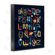 Zirkus Design | Retro Outer Space Alphabet Blueprint Letter Chart