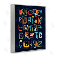 Zirkus Design | Retro Outer Space Alphabet Blueprint Letter Chart