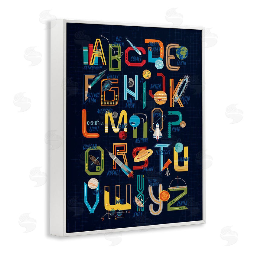 Zirkus Design | Retro Outer Space Alphabet Blueprint Letter Chart
