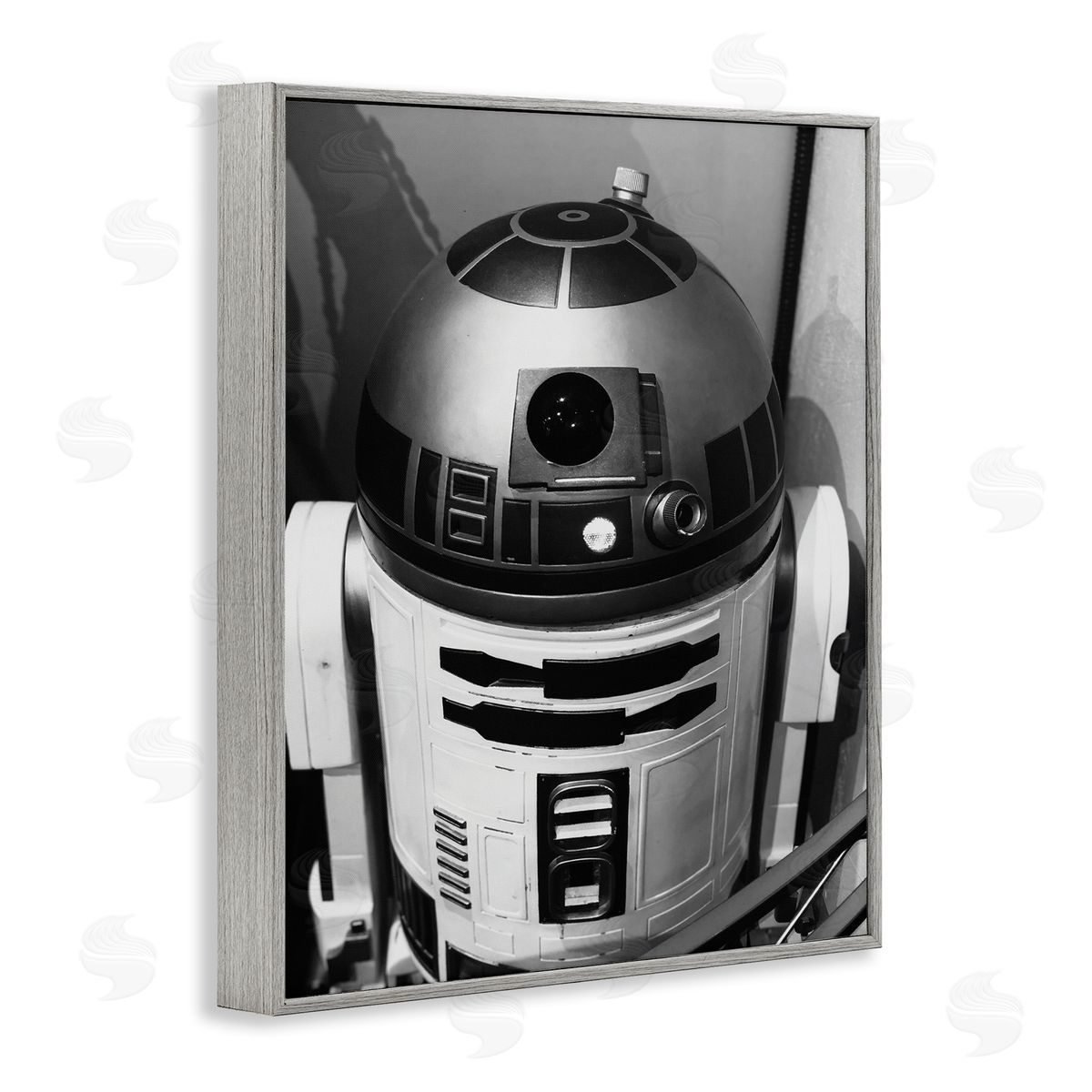 Nice Nshuti Science Fiction Robot Icon Black and White Photograph Gray Framed Giclee Wall Art
