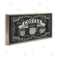 Andi Metz | Freshly Brewed Coffee Sign Parisian Pattern