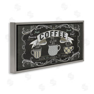 Andi Metz | Freshly Brewed Coffee Sign Parisian Pattern
