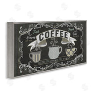 Andi Metz | Freshly Brewed Coffee Sign Parisian Pattern