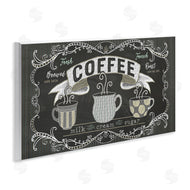 Andi Metz | Freshly Brewed Coffee Sign Parisian Pattern