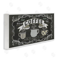 Andi Metz | Freshly Brewed Coffee Sign Parisian Pattern
