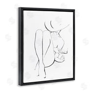 Patricia Pinto | Woman in Sun Hat Minimal Line Drawing