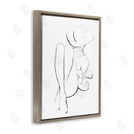 Patricia Pinto | Woman in Sun Hat Minimal Line Drawing