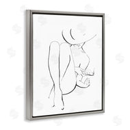 Patricia Pinto | Woman in Sun Hat Minimal Line Drawing