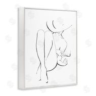 Patricia Pinto | Woman in Sun Hat Minimal Line Drawing