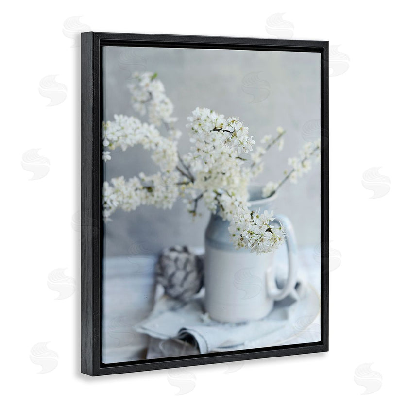 Sarah Gardner | White Blossom Florals in Soft Country Mug