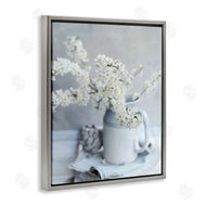 Sarah Gardner | White Blossom Florals in Soft Country Mug
