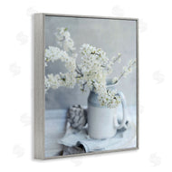 Sarah Gardner | White Blossom Florals in Soft Country Mug