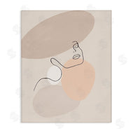 Patricia Pinto | Minimal Female Line Drawing over Abstract Shapes