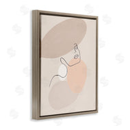 Patricia Pinto | Minimal Female Line Drawing over Abstract Shapes