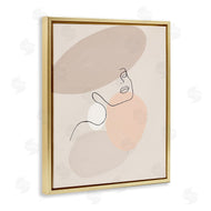 Patricia Pinto | Minimal Female Line Drawing over Abstract Shapes