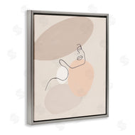 Patricia Pinto | Minimal Female Line Drawing over Abstract Shapes