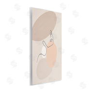 Patricia Pinto | Minimal Female Line Drawing over Abstract Shapes