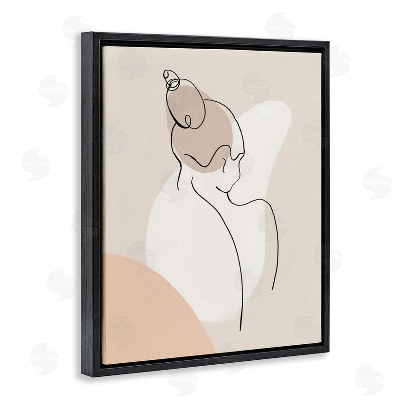 Patricia Pinto | Abstract Female Line Drawing over Abstract Shapes