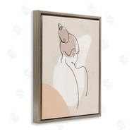 Patricia Pinto | Abstract Female Line Drawing over Abstract Shapes