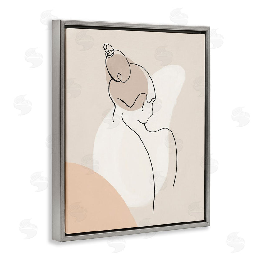 Patricia Pinto | Abstract Female Line Drawing over Abstract Shapes