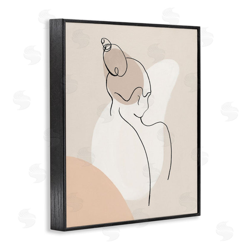 Patricia Pinto | Abstract Female Line Drawing over Abstract Shapes