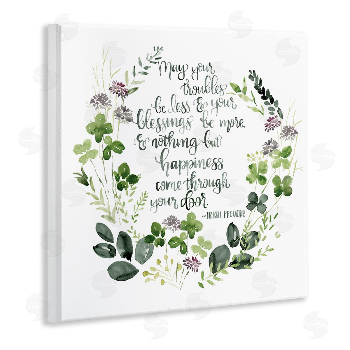 Troubles Be Less Irish Proverbs Wood Plaque Wall Art, Home Decor by Jennifer Paxton Parker
