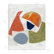 Unknown Artist | Abstract Shape Collage Orange Green Blue