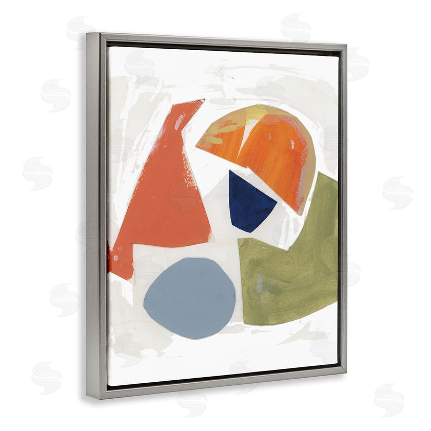 Unknown Artist | Abstract Shape Collage Orange Green Blue